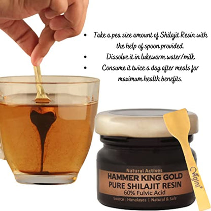 Vigini Hammer King Pure Premium Himalayan Shilajit Gold Resin for Men