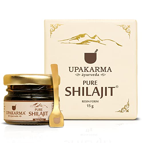 UPAKARMA Combo Pack of 90 Ashwagandha Extract Capsules, 90 Shilajit Extract Capsules and 15g Shilajit/Shilajeet Resin Pack