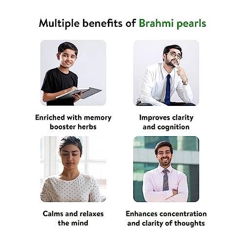 Kerala Ayurveda Brahmi Pearls 40 Capsules (Pack of 2) | Improves Cognitive Functions | Sharpens Mind Brahmi Capsules | With Brahmi, Madukaparni, Shank