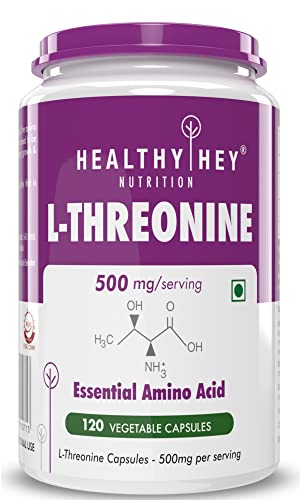 Healthy Hey Nutrition L-Threonine - Essential Amino Acid - 500mg - 120 Veg Capsules