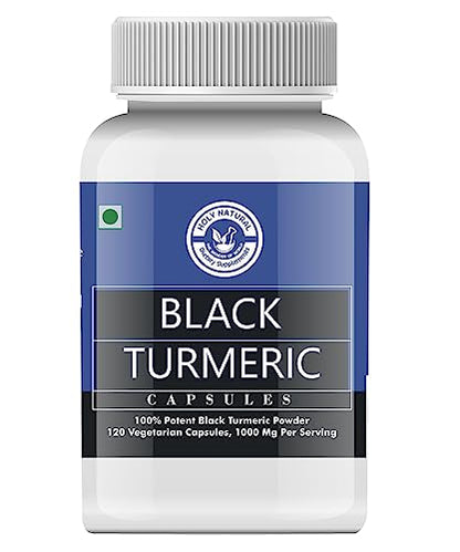 Black Turmeric Capsules - 120 Capsules | 100% Potent Black Turmeric Powder Use | 500 GM Per Capsules | 100% Pure and Natural Capsules