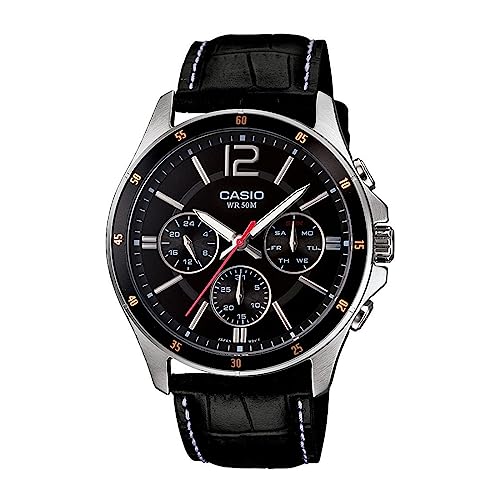 Casio Enticer Analog Black Dial Men MTP-1374L-1AVDF (A834)