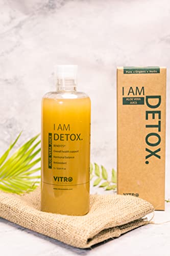 Vitro Aloe Vera Juice 1 Litre | Hydrates, Moisturizes | Detoxifies | Improves Skin and Hair Health | Weight Management
