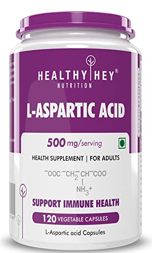 Healthyhey Nutrition L-Aspartic Acid Capsules, 120 veg.capsules