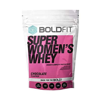 Boldfit Super Women Whey Protein Powder Supports & Helps Improve Strength, Hair, Skin and Nails - 500g Chocolate