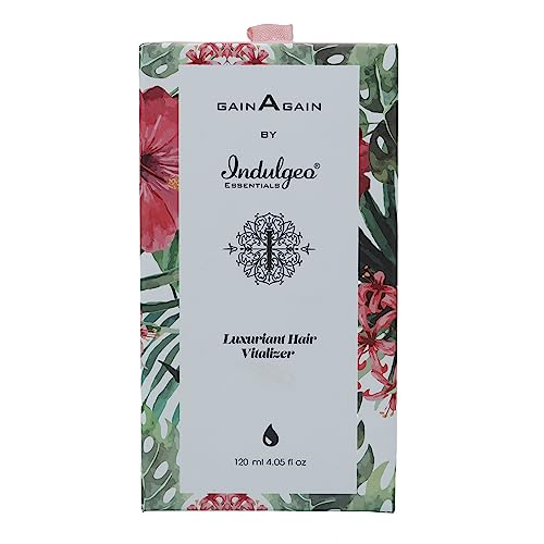 Indulgeo Essentials Gain Again Luxuriant Hair Vitalizer, Hair Growth Serum, Helps to Promotes Hair growth & Strengthens All Hair Types 120ml