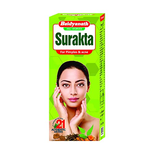 Baidyanath Surakta - 450ml - Enriched with 21 Authentic Herbs for Pimples, Acne & Purify Blood