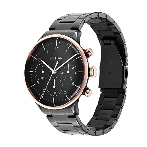 Titan Analog Black Dial Men's Watch-90102KM01