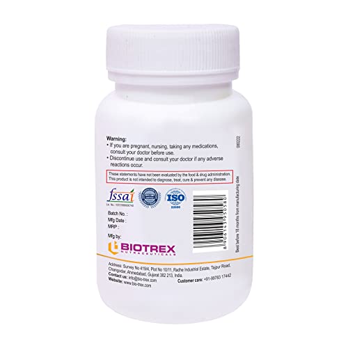 Biotrex Nutraceuticals L-Tryptophan 500mg - 60 Capsules