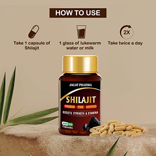 Jagat Pharma Shilajit 60 Capsules, Pack of 1, MultiColour