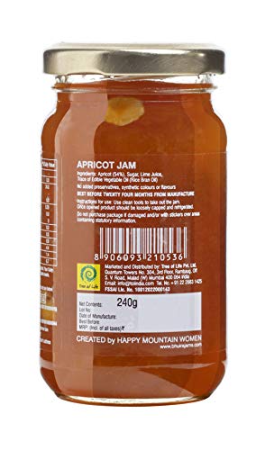 Bhuira|All Natural Jam Black Cherry Preserve & Apricot -240g Each | No Artifical Color |Pack of 2