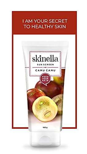 Skinella Non-Greasy Sun Screen Cream, Camu Camu for Face & Body 100gm