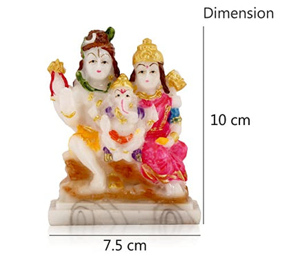 Awesome Craft Lord Shiv Parivar Statue Shiv Parivar Murti Shiv Parvati Ganesh God Shiva Idol | Statue/Showpiece