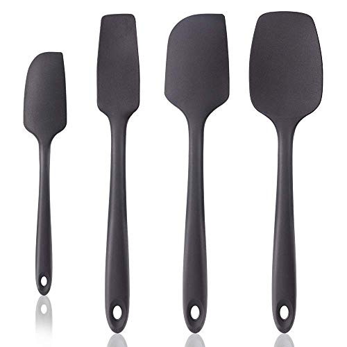 Professional Grade 4-Piece Silicone Spatula Set - 315C Heat Resistant Non Stick Spatulas - Best Spoonula, Large Spatula, Small Spatula