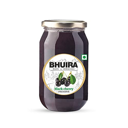 Bhuira|All Natural Jam Black Cherry Preserve|No Added preservatives|No Artifical Color Added|240 g|Pack of 1