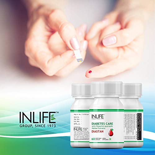 INLIFE Diastan Diabetes Care Ayurvedic Herbal Extracts Supplement - 60 Vegetarian Capsules