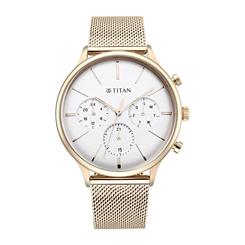 Titan Light Leathers IV Analog White Dial Men's Watch-90134WM01/NP90134WM01