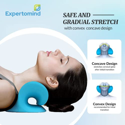 Expertomind Neck Relaxer | Cervical Pillow for Neck & Shoulder Pain | Chiropractic Acupressure Massage