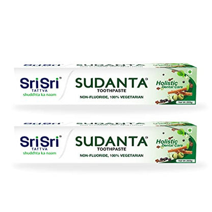Sri Sri Tattva Sudanta Herbal Toothpaste for Kids & Adults, 200g x2
