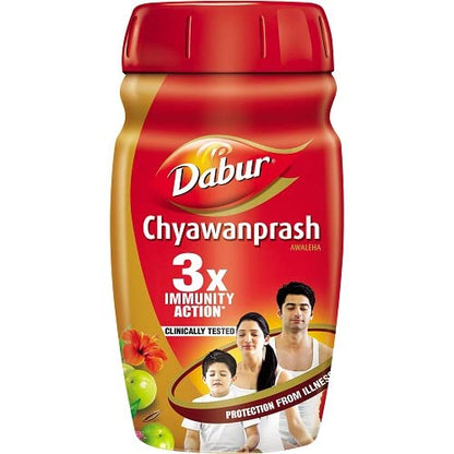 Dabur Chyawanprash - 250g | 3X Immunity Action | With 40+ Ayurvedic Herbs | Helps Build Strength and Stamina | Builds Overall Health