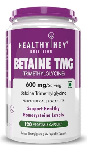 HealthyHey Nutrition Betaine Trimethylglycine (TMG) - 120 Veg. Capsules