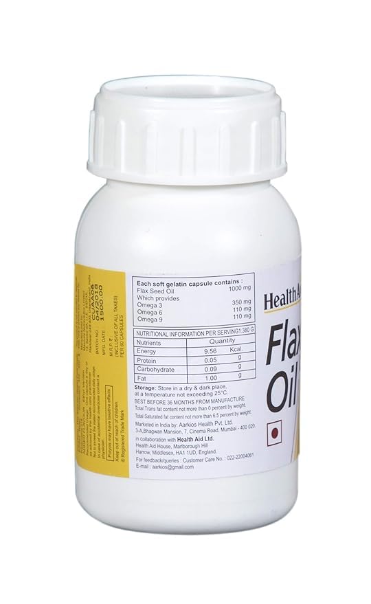 Health Aid Flaxseed Oil 1000mg (Omega 3.6.9) - 240 Capsules