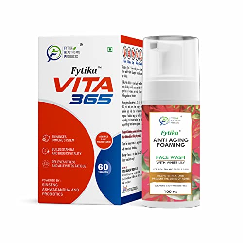 Fytika Vita 365-60 Tabs + Fytika Anti-Aging Foaming Face Wash - Combo Pack
