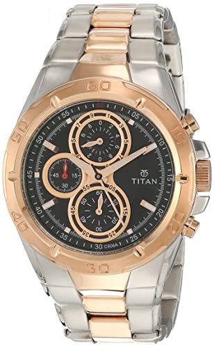 Titan Octane Chronograph Black Dial Men's Watch-NN9308KM02