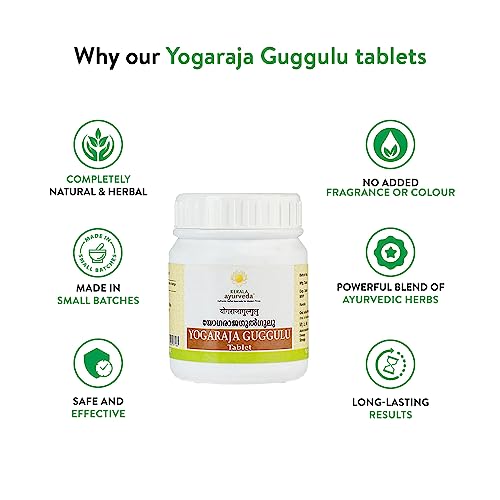 Kerala Ayurveda Yogaraja Guggulu Tablet With Guggulu, Chitraka, Rasna, Saindava, Triphala, & Sarpi | 50 Tablets