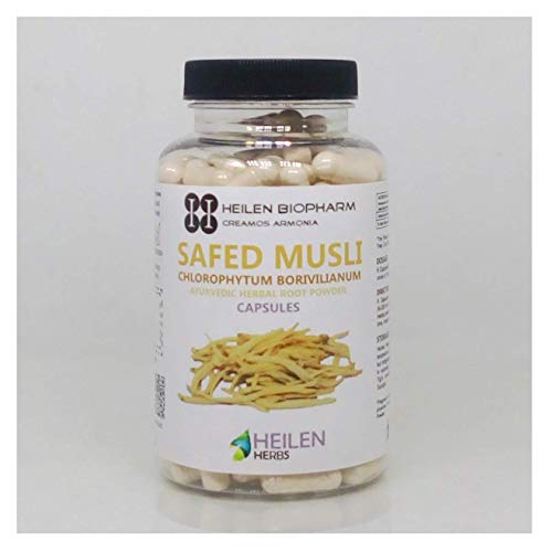 Heilen Biopharm Safed Musli Capsules - 500 mg X 180 Per Bottle I Pack of 1(Chlorophytum Borivilianum) For Energy Boost