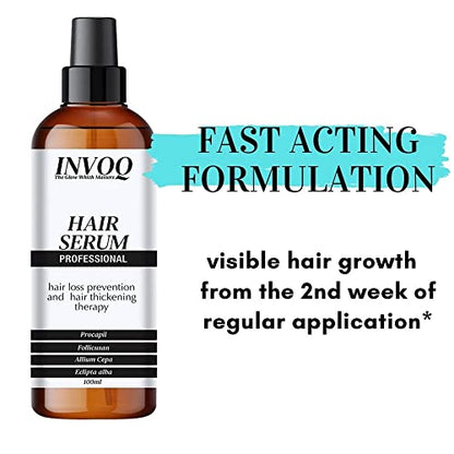 INVOQ Hair Growth Serum for Hair, with Actives 25% | Procapil, Folicusan, Redensyl For Hair Growth & Hair Fall Control for Men and Women