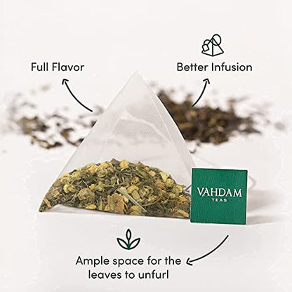 VAHDAM Tea Bags Assortment - Sampler Trial Pack | Tea Assortment of 15 Premium Tea Bags
