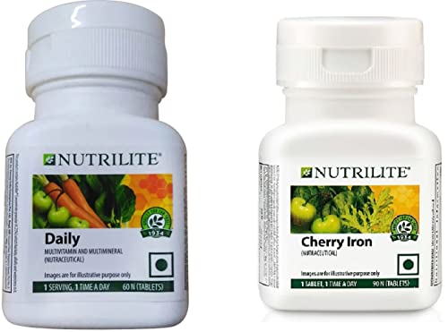 AMWAY Nutrilite Multivitamin daily 30 tablet and cherry Iron 90 tablet