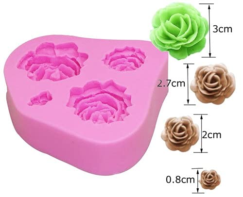 Jamboree Rose Flower Sugarcraft Silicone Mold Floral Cupcake Kitchen Cake Mould Soap Candy Chocolate Baking Tools