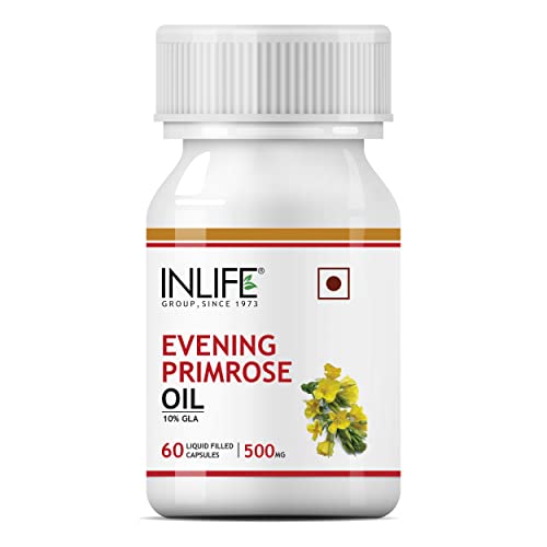 INLIFE Evening Primrose Oil, Extra Virgin Cold Pressed, 500 mg - 60 Capsules