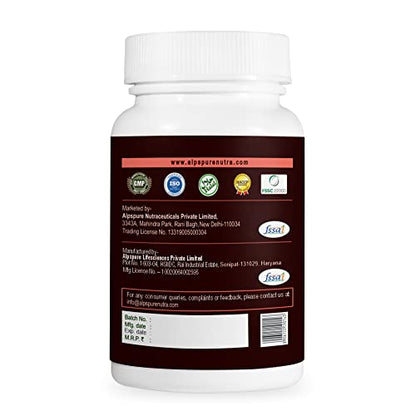 Alpspure Nutra Resveratrol 98% (Grape Skin Extract), 30 Tablets |Supports Heart Health and Weight Ma Anti-ageing & Anti-inflammatory | For Men & Women