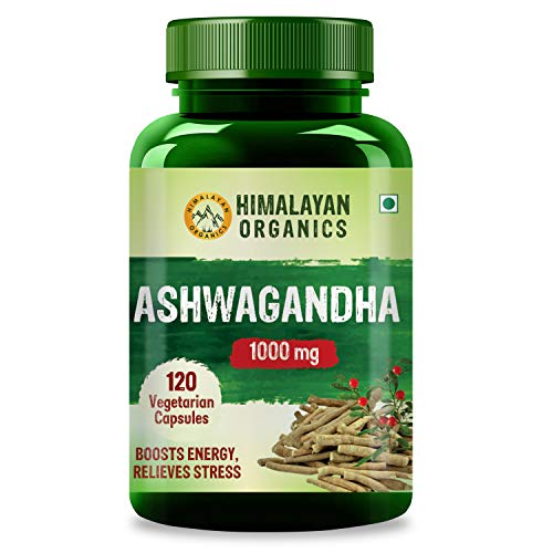 Himalayan Organics Ashwagandha 1000Mg | Boost Energy, Strength, Stamina | Helps Anxiety & Stress Relief For Men & Women (120 Capsules)