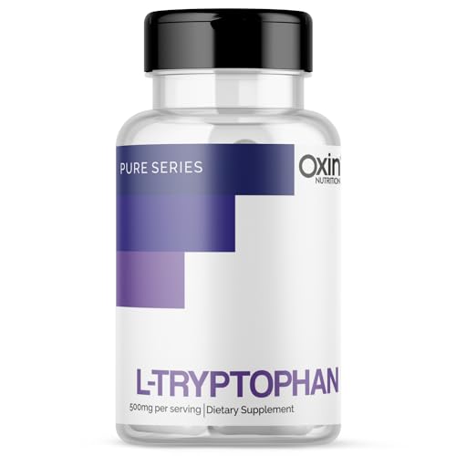 Oxin Nutrition L Tryptophan 500mg Capsule Pure Series Supports Restful Sleep and Relaxation (120 Capsules)