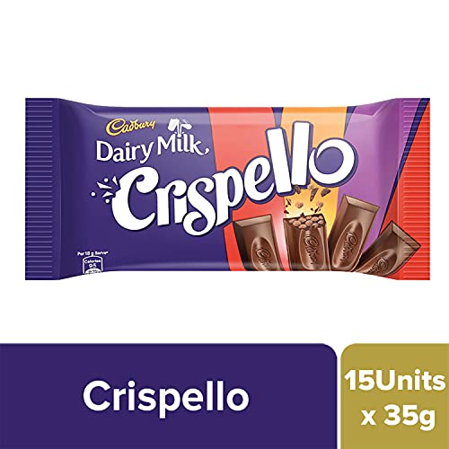 Cadbury Dairy Milk Crispello Chocolate Bar, 35g - Pack of 15