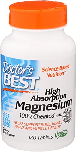 Doctor'S Best High Absorption Chelated Magnesium - 100 Mg, 120 Tablets