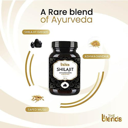 The Blends Shilajit Capsule 500 MG with Ashwagandha and Safed Musli - 60 Capsules