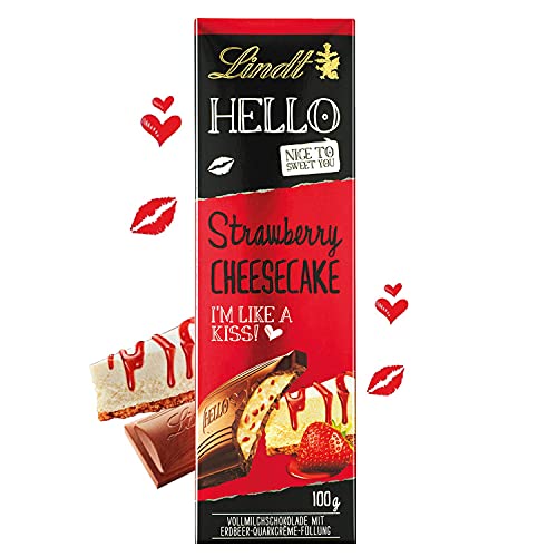 Lindt Hello Strawberry Cheesecake Bar Pouch, 100 g