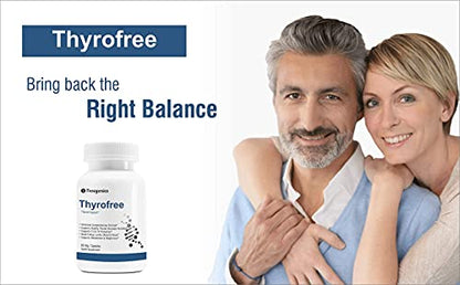 Trexgenics Thyrofree Comprehensive Thyroid Support with Ashwagandha 5%, Natural Herbs, Iodine, Vit C, D3 (60 Veg Capsules)