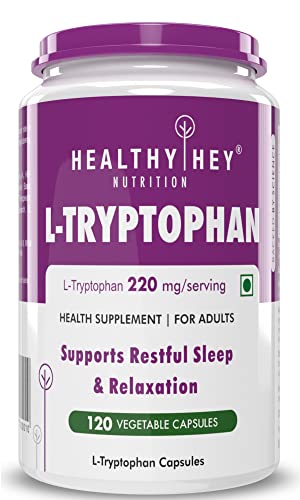 HealthyHey Nutrition L-Tryptophan - 120 Veg Capsules
