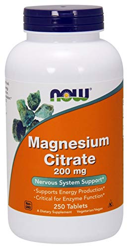 Now Foods Magnesium Citrate 200 mg 250 Tablets