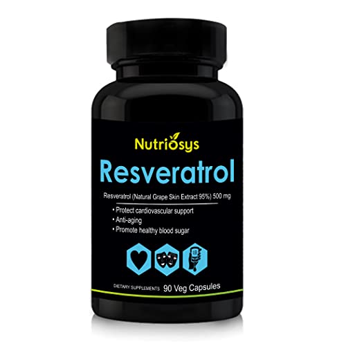 Nutriosys Resveratrol 90 veg Capsules (500 mg, Pack of 2)