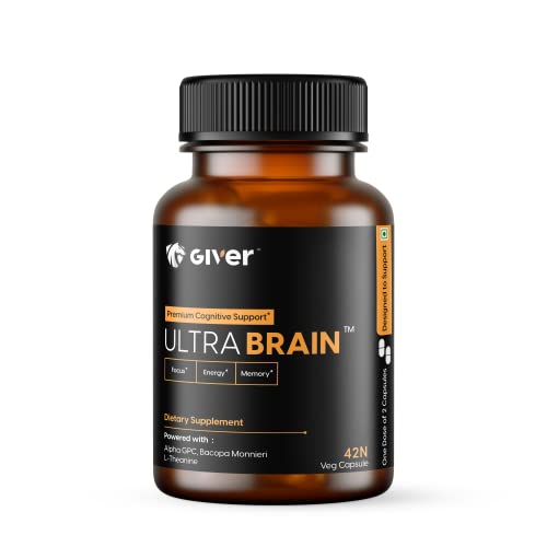 Giver Nutrition Ultra Brain Natural Nootropic - 42 Veg Capsules