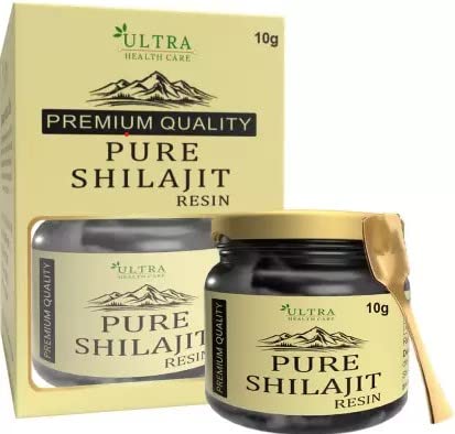 Ultra Health care Shilajit Resin for Energy, Focus and Vitality - Pure Quality Himalayan Shilajit | 100% Pure and Natural | 10gm