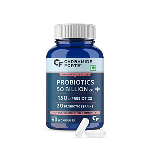 Carbamide Forte Probiotics Supplement 50 Billion for Women & Men – 60 Veg Capsules