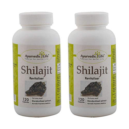 Ayurvedic Life Shilajit 120 capsule Pack of 2, natural